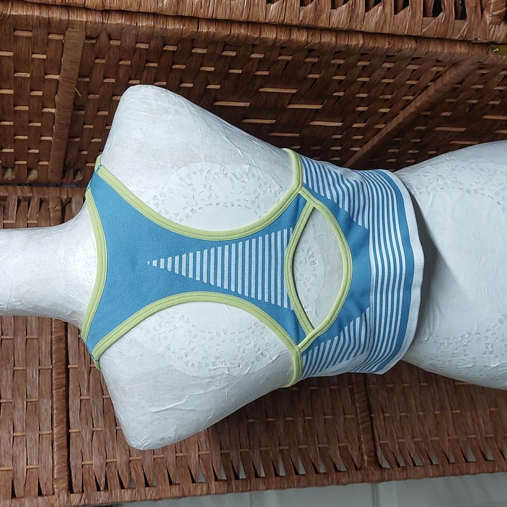 Members Mark XXL sports bra Blue and Green - Picture 4 of 9